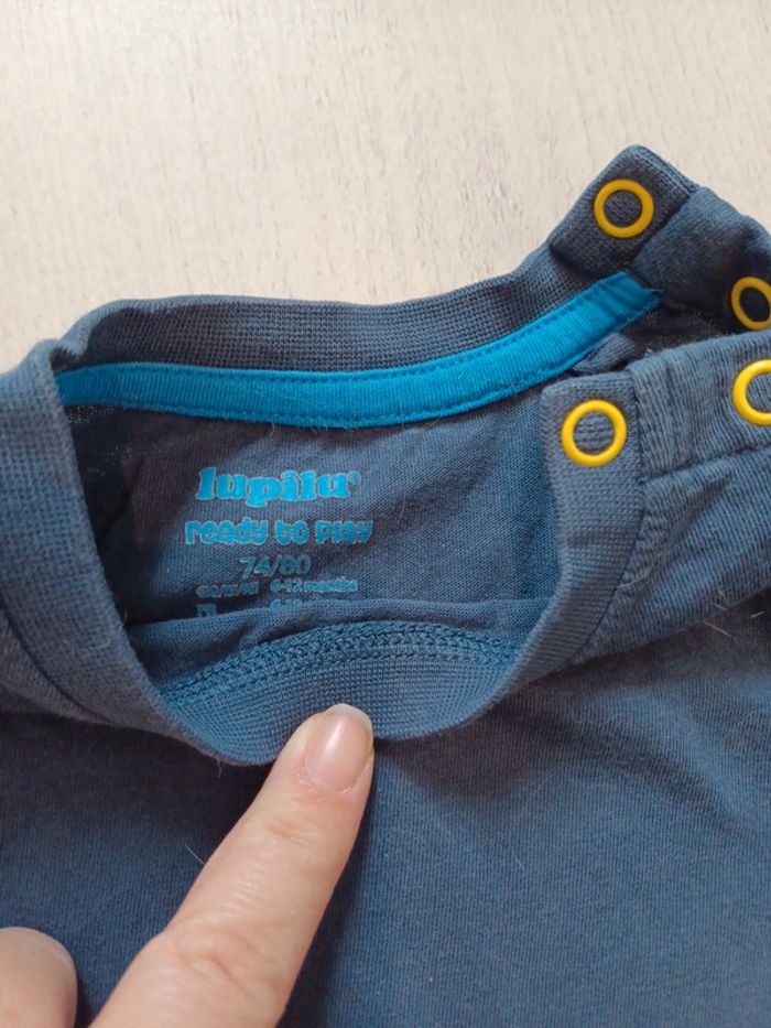 T-shirt bleu marine 12 mois lupilu - photo numéro 2