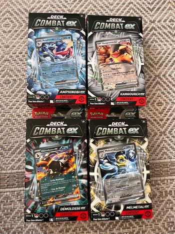 Lot de 4 deck combat ex Pokémon neuf