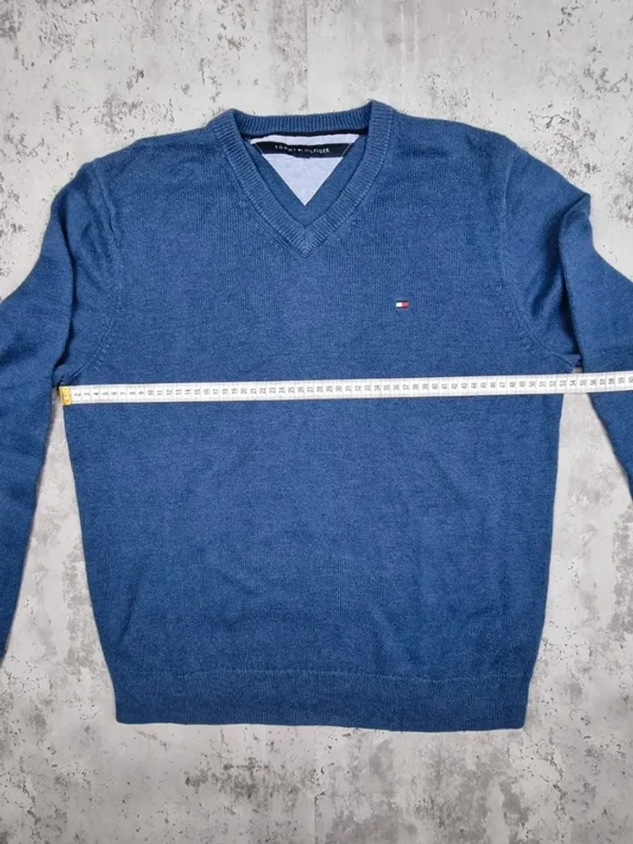 Pull col V Tommy Hilfiger bleu, M Hommes - photo numéro 10