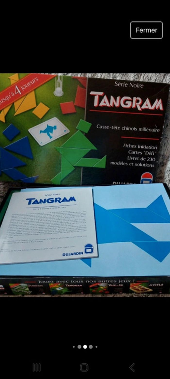 Jeu tangram casse tête chinois - photo numéro 3