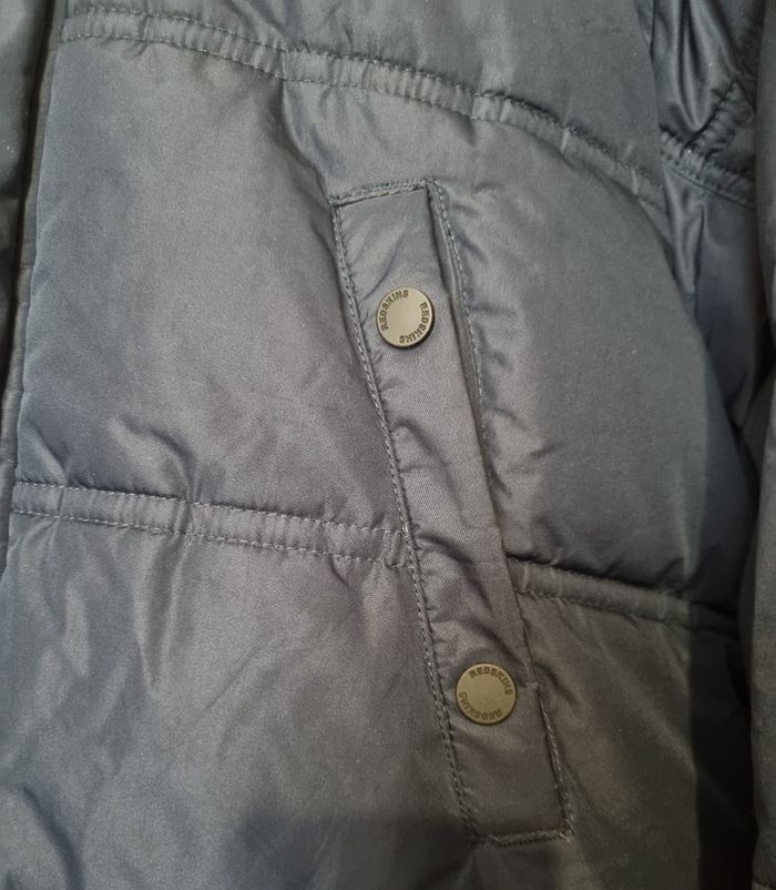 doudoune / parka bleu marine avec capuche fourrure redskins taille 42 - photo numéro 3