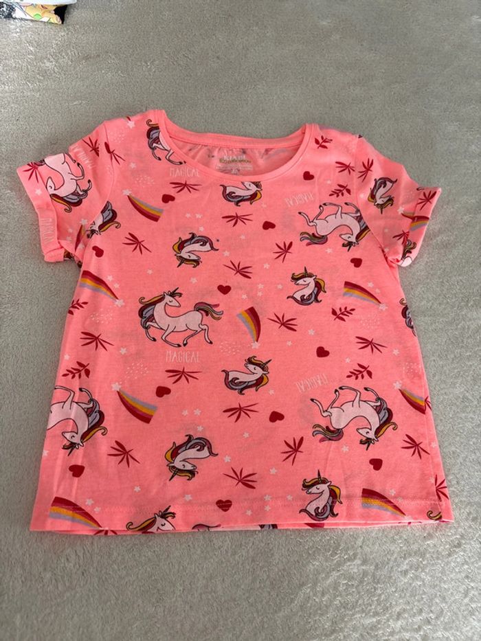 T-shirt manches courtes licorne 4 ans
