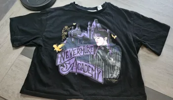 Crop top noir Mercredi addams wednesday