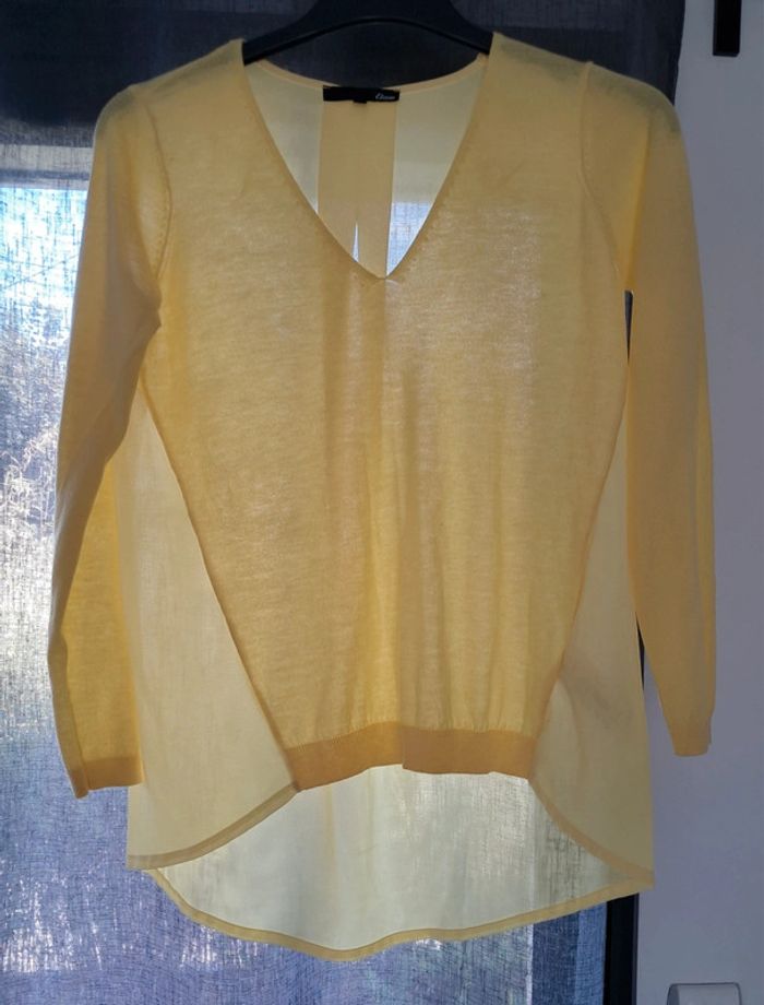 Pull bi matière