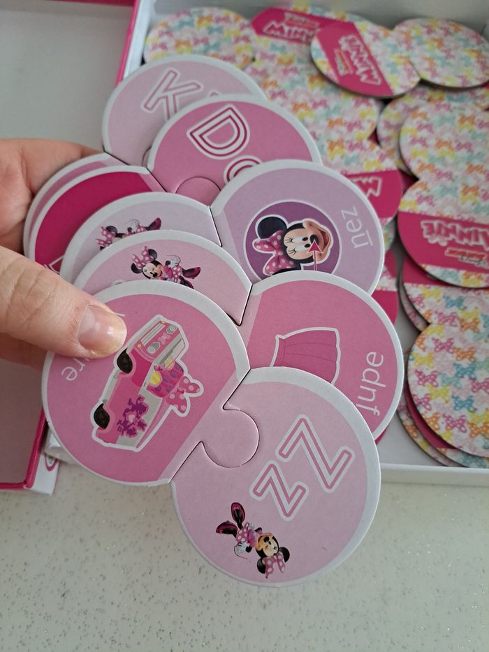 Lot de 2 puzzl3s chiffres et lettres disney - photo numéro 6