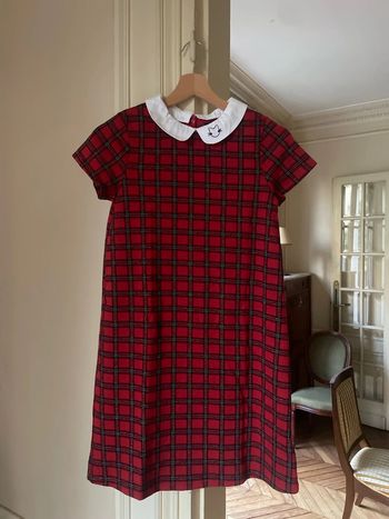 Robe à carreaux rouge Okaidi 14 ans