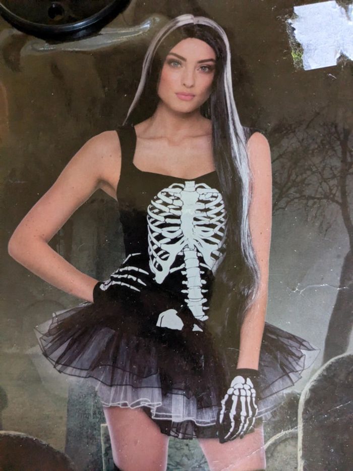 Déguisement femme halloween squelette L/XL - photo numéro 3