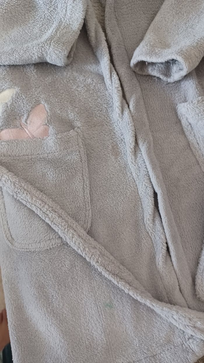 Peignoir fille 10 ans inextenso chat tout doux au toucher bon etat - photo numéro 2