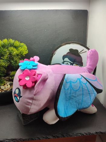 peluche chat cat aphmau softtoy Meemeows Fée Papillon Fleur Violet Bleu Aile