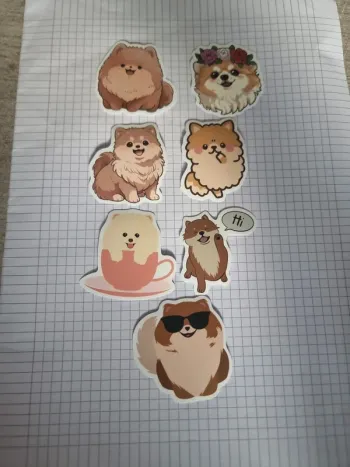Lot d'autocollants motif chien (lot E)