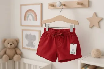 Short rouge Obaïbi bébé 23 mois – Neuf avec étiquette