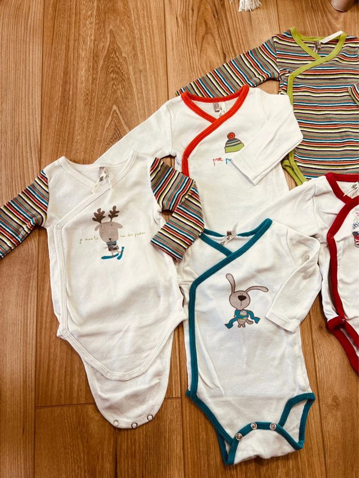 Taille 3 mois lot de 5 bodies manches longues garçon Orchestra 💙 - photo numéro 2