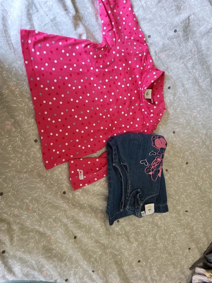 Ensemble salopette T-shirt ML Minnie 18 mois - photo numéro 7