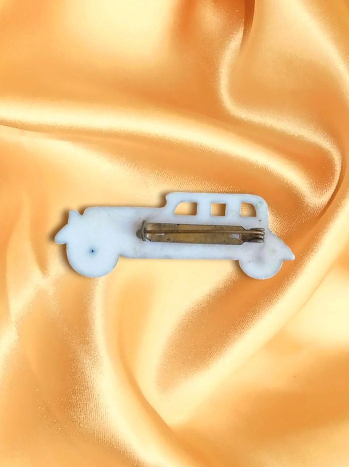 Broche voiture Rolls Royce kaki vintage - photo numéro 2