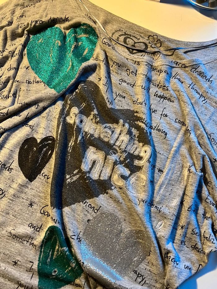T-shirt desigual gris - photo numéro 2