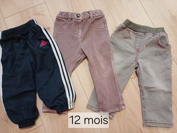 3 pantalons 12 mois