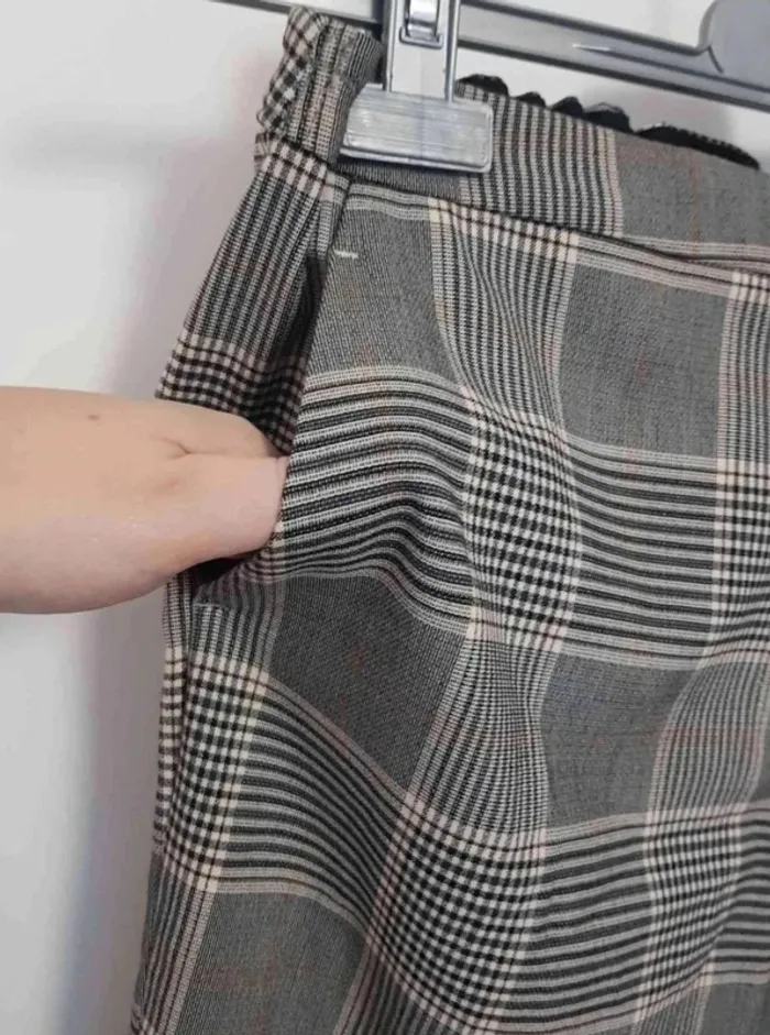 pantalon habillé  a  carreaux  gris taille 38 - photo numéro 4