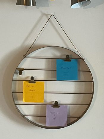 Pèle mêle porte photos métal doré chaînette et pinces Hema TBE 🎞️