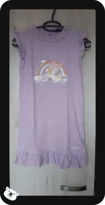 Chemise de nuit sergent major parme "licorne" 10 ans en parfait état