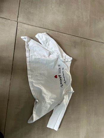 T shirt manche longue petite soeur 6 mois