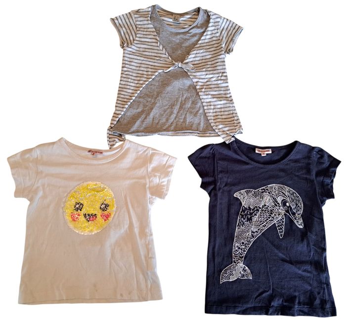 Lot de 3 t-shirts MC fille 4 ans ABE