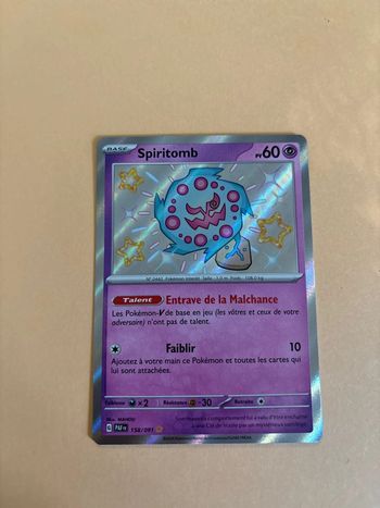 Carte Pokémon spiritomb 158/091 destinée à paldea
