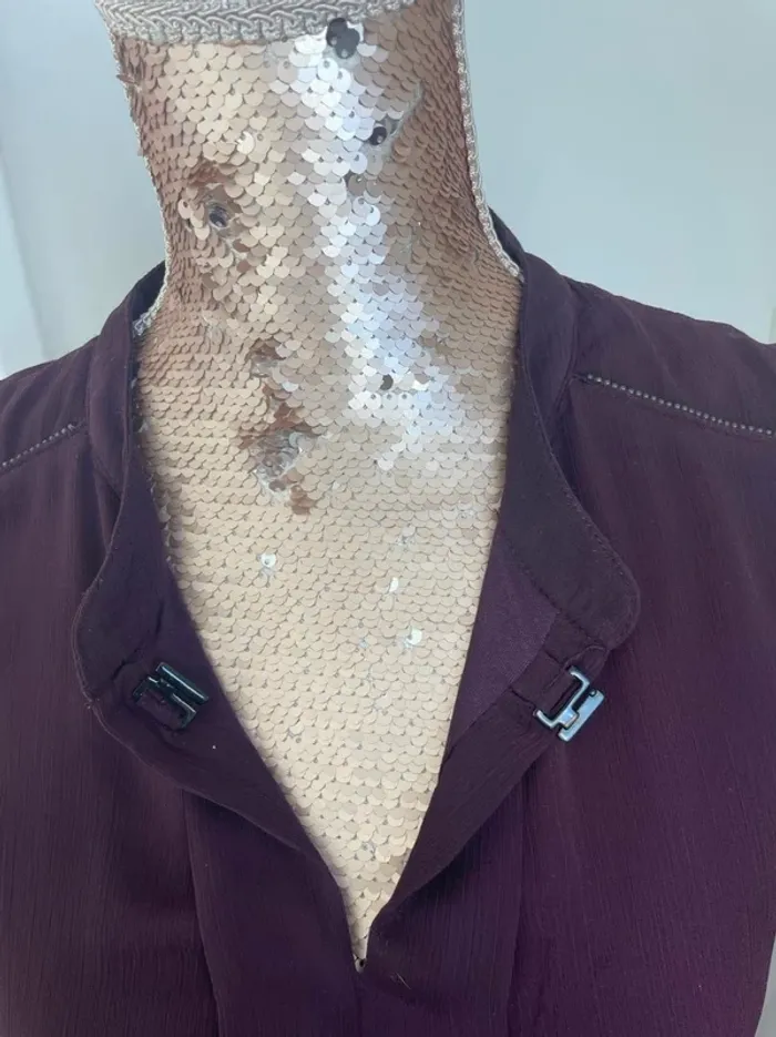 Robe prune Bonobo taille S Voilage - photo numéro 3