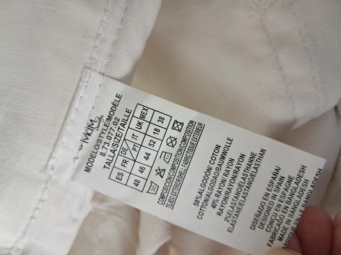 Md'M jean été blanc T.46 taille haute neuf - photo numéro 15
