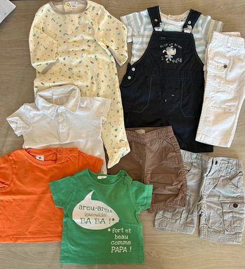 Lot bébé garçon 7 pièces 6 mois 1 ensemble 9 mois été