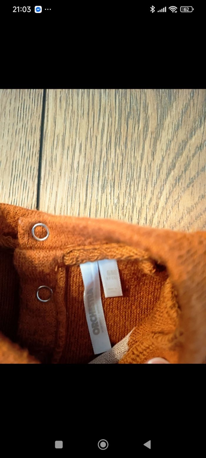 Ensemble haut manches longues et pantalon chaud 6 mois - photo numéro 2