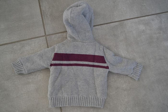 Gilet doublure polaire gris Alphabet  3 mois  (60cm) - photo numéro 4