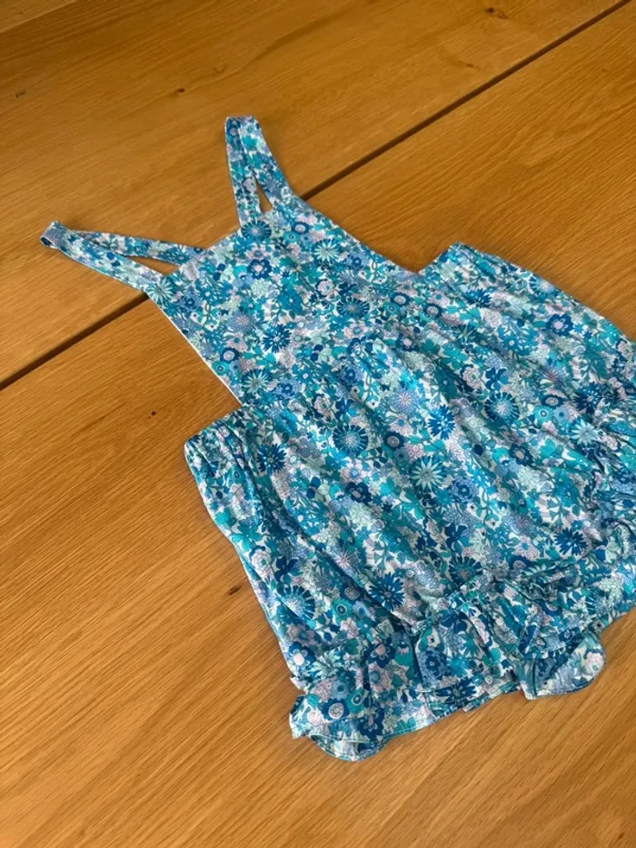 Combishort / Combinaison en tissu liberty June - Taille 36 Mois/3 Ans - photo numéro 4