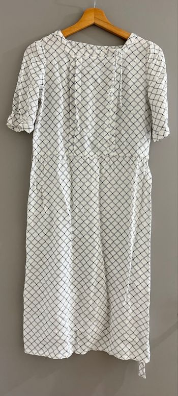 Robe été manches courtes femme blanc/marine Taille 38/40