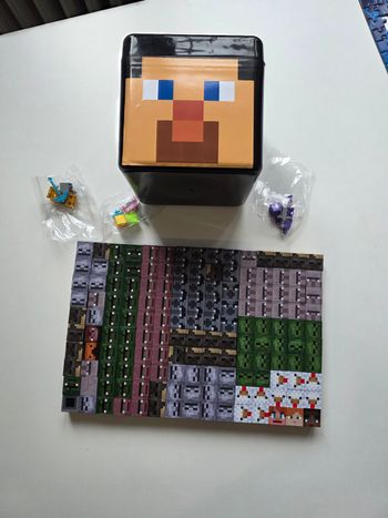 150 cubes aimantés magnétiques de minecraft avec figurines et la boîte Steve 
