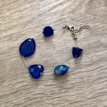 Bracelet perle bleu