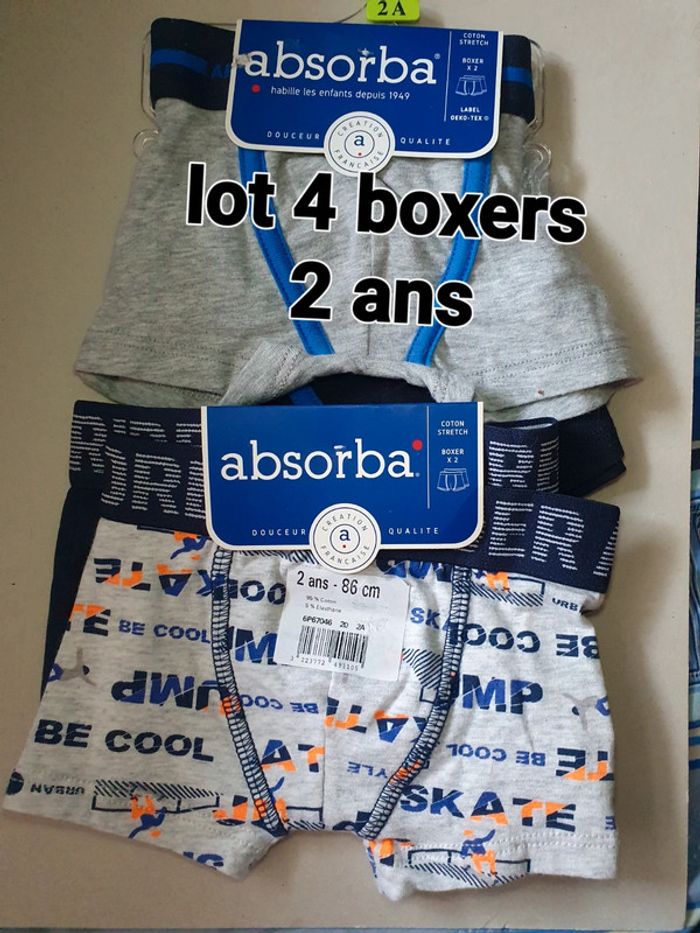 Lot n*1 -4 boxers absorba 2 ans
