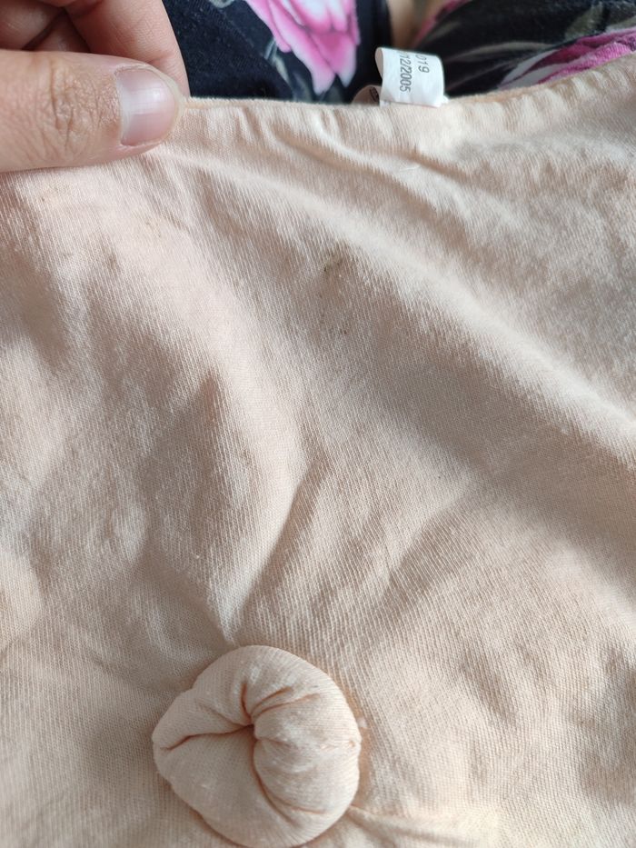 doudou plat girafe vache noukie's orange beige marron noeud rose  ancien fleur palmier - photo numéro 6