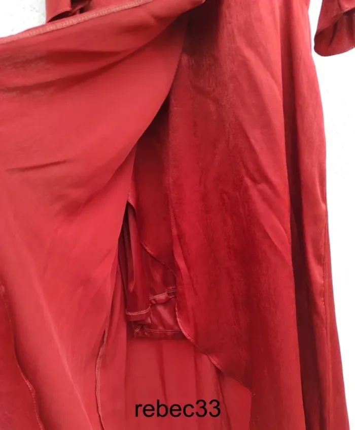 Robe satin grain de malice terracotta - photo numéro 4