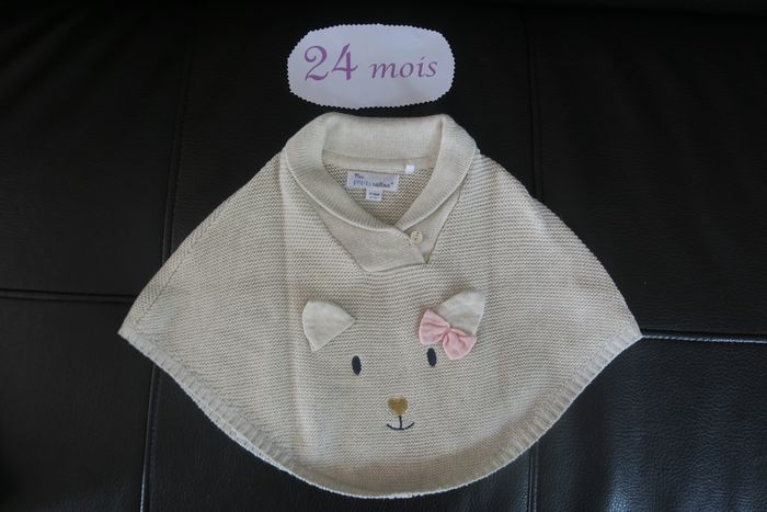 Manteau cape 24 mois - chat - neuf