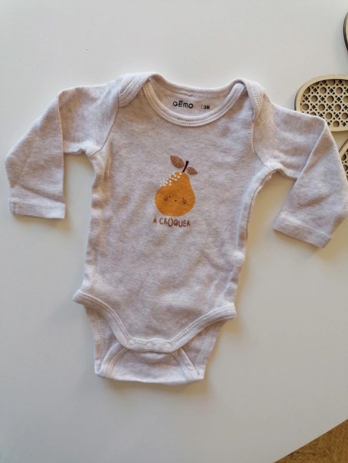 Lot de deux bodys manches longues - Gémo - 3 mois - photo numéro 3
