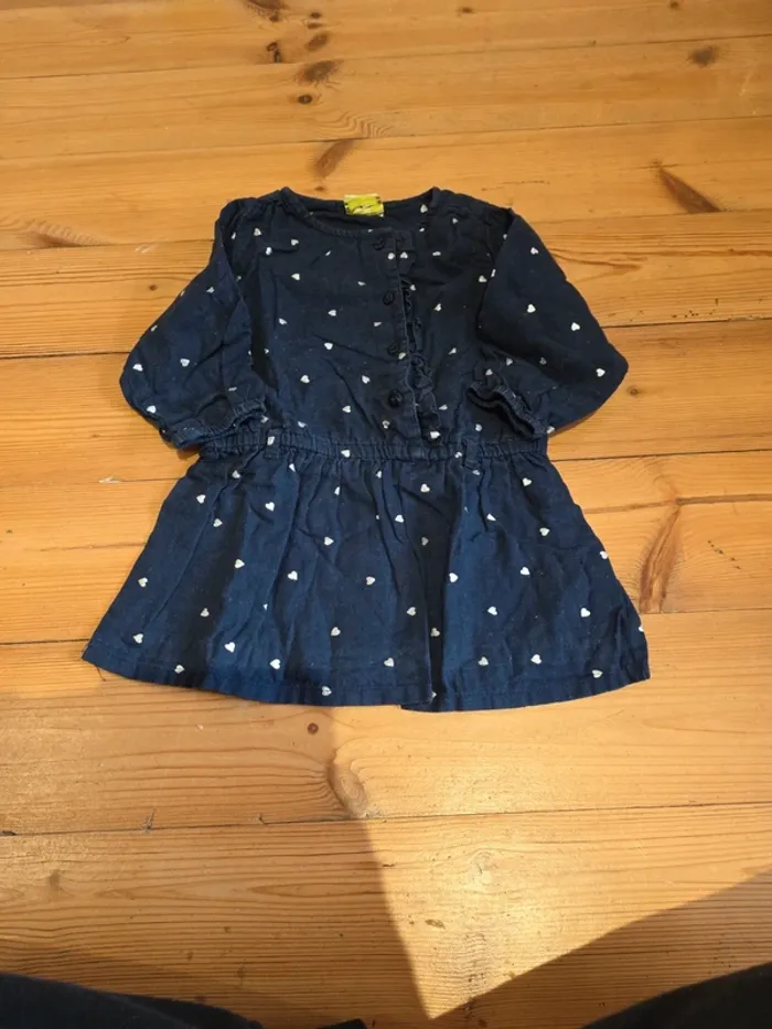 Lot de 3 robes manche longue en 12 mois. - photo numéro 2