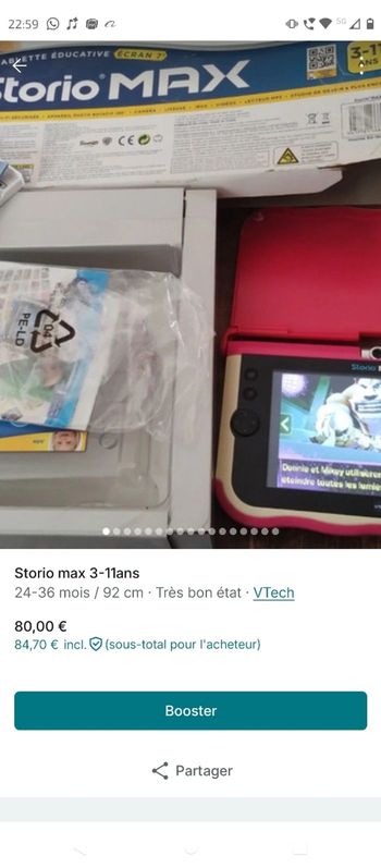 Storio Max + 1 cartouche  3-11ans