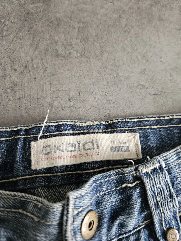 Jean droit garçon - Taille 7 ans (120cm) - Okaidi - Bleu - photo numéro 2