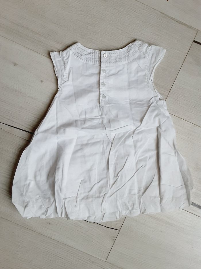 Vêtement bébé fille très jolie robe blanche Obaïbi 12 mois 1 an - photo numéro 3