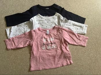 Lot tee shirts manches manches longues 6 mois