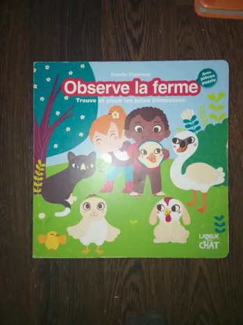 Observe la ferme - trouve et place les jolies frimousses - manque une pièce