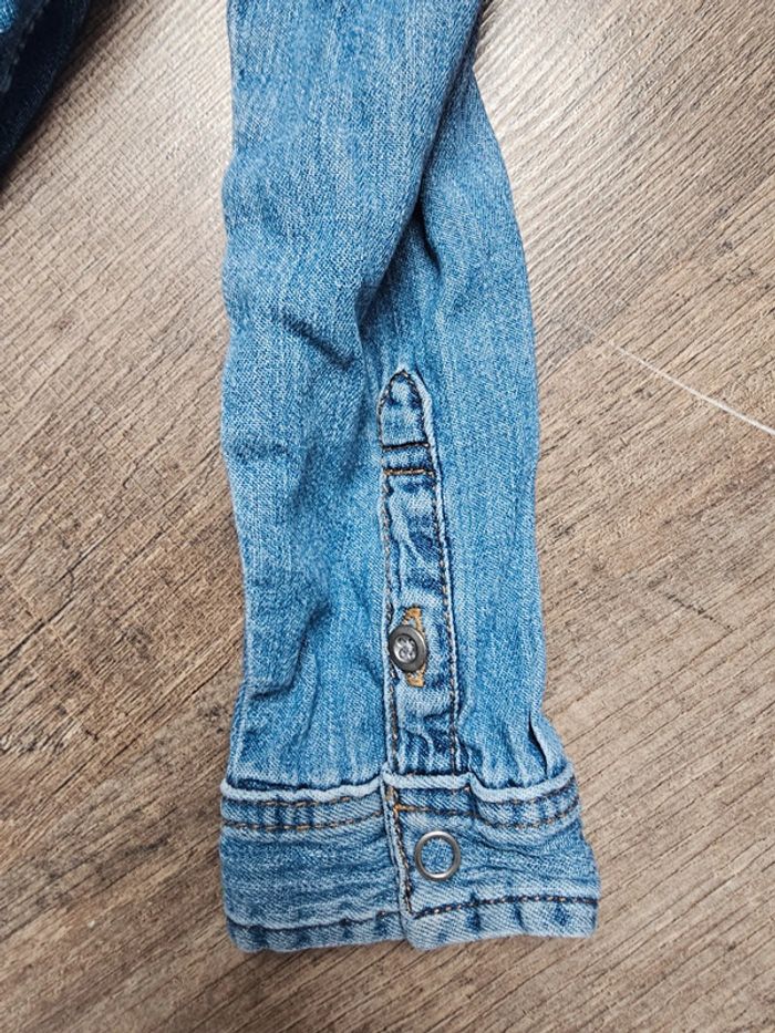 Chemise en jean bleu clair 6 ans - photo numéro 8