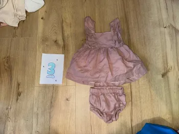 Ensemble robe et bloomer 3 mois