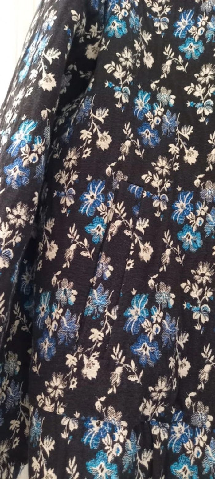 Veste fleuris noir, marine, blanc, noir Claudie Pierlot 38 - photo numéro 7