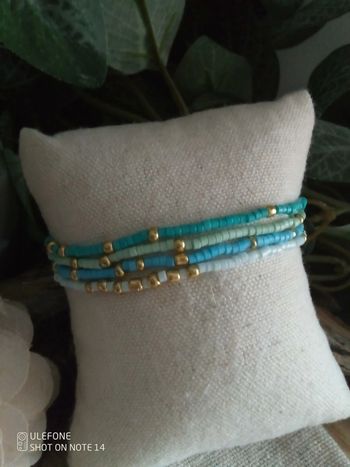 Bracelets bohèmes perles de rocailles x4